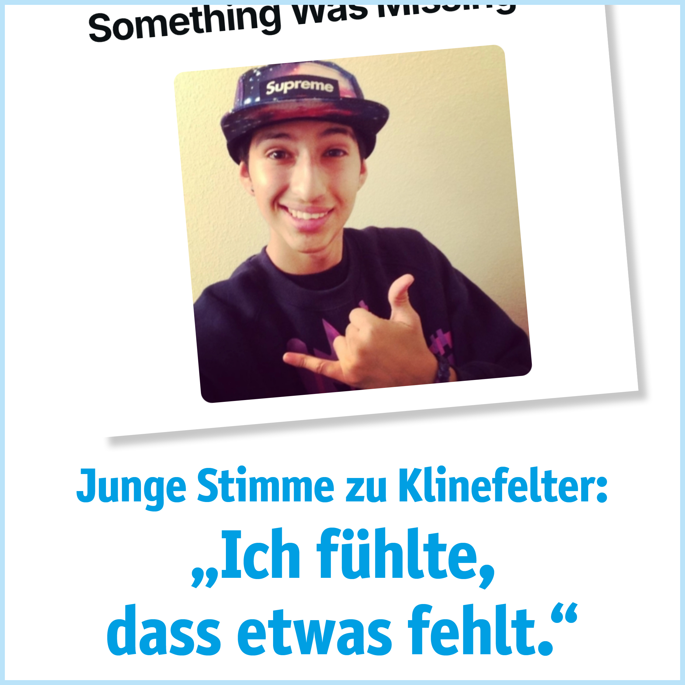 Junge Stimme zu Klinefelter
